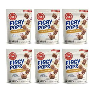 Made In Nature Organic Figgy Pops, Nutter & Jelly, 4.2 Ounce (Pack of 6) ? Unbaked Fruit & Nut Energy Bites, Non-GMO, Gluten Free, Vegan