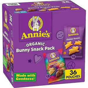 ??? ???? ???, ?? ????? ?, ?? ??? ?? ????, 1??, 36?? Annie's Homegrown Annie�fs Organic, Snack Variety Pack, Cheddar Bunnies and Bunny Grahams, 1 oz, 36 ct