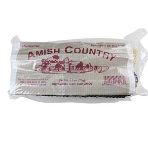 Amish Country Popcorn | Old Fashioned Microwave Popcorn | Non-GMO, Gluten Free, Microwaveable and Kosher (White & Red Corn on the Cob, 2 Pack)