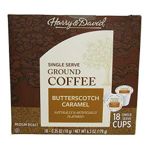 Harry & David �V���O���T�[�u �R�[�q�[ �J�b�v �o�^�[�X�R�b�` �L�������� - 18 �� Harry & David Single Serve Coffee Cups Butterscotch Caramel - 18 Count