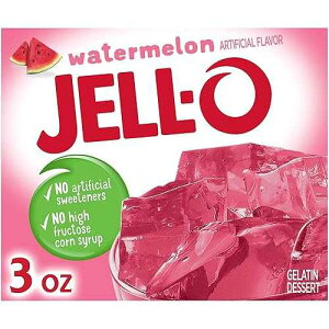 �W�F�� �X�C�J �[���`�� �f�U�[�g �~�b�N�X (24 ct �p�b�N�A3 oz ��) Jell-O Watermelon Gelatin Dessert Mix (24 ct Pack, 3 oz Boxes)