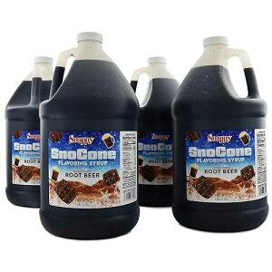 ??? ?? ?? ??? ? ??, 3.78L, 4? ? Snappy Root Beer Sno Cone Syrup, 4-1 Gallon (128 ounces) Size, 4 Pack, Ready to Use For Snow Cone Machines, Flavored Syrup for Shaved Ice, 14 Snow Cone Flavor Op