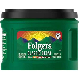 Folgers �N���V�b�N �f�J�t�F �~�f�B�A�� ���[�X�g �O���E���h �R�[�q�[�A22.6 �I���X (6 �p�b�N) Folgers Classic Decaf Medium Roast Ground Coffee, 22.6 Ounces (Pack of 6)
