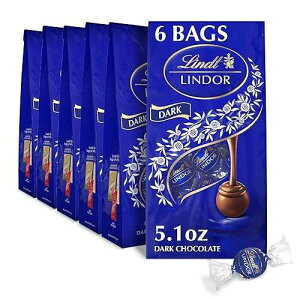 ?? ??? ?? ??? ???, ???? ??? ??, ???? ?? ??? ??? ?? ??? ??, 145g ?? (6?) Lindt LINDOR Dark Chocolate Truffles, Dark Chocolate Candy with Smooth, Melting Truffle Center, Grea