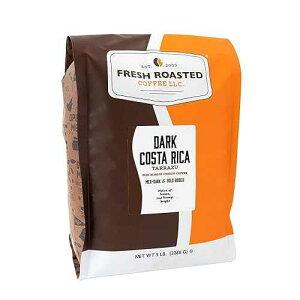 Fresh Roasted Coffee, Dark Costa Rican Tarrazu, Dark Roast, Kosher, Whole Bean, 5 lb