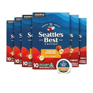 ???? ??? ?? ??? ???? ? ??? ??? K-? ?? | 10?? (6? ?) Seattle's Best Coffee Seattle�fs Best Coffee, Flavored K-Cup Coffee Pods, Toasted Hazelnut, 100% Arabica, 6 Boxes (60 Pods Total)