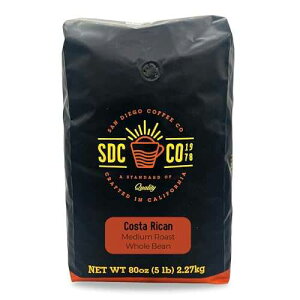 ???? ?? ?????, ??? ???, ??, 5??? (2.27kg) ? San Diego Coffee Costa Rican, Medium Roast, Whole Bean Coffee, 5-Pound Bag Cafe en grano tostado