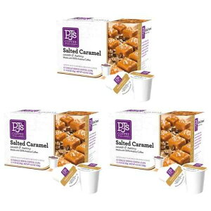 PJ's Coffee of New Orleans PJ's Coffee Salted Caramel Single Serve Cups - Rich & Creamy Flavors - Pack of 3