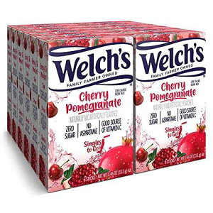 Welch's Singles To Go Water Drink Mix - Cherry Pomegranate Powder Stick Packets (12 Boxes with 6 Packets Each - 72 Total Servings) SINGLES TO GO! Welch's Singles To Go Water Drink Mix - Cherry Pomegranate Powder S