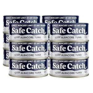 Safe Catch Wild Albacore Tuna Canned Low Mercury Can Tuna Fish Steak Gluten-Free Keto Food Non-GMO Kosher Paleo-Friendly High Protein Every Can Of Tuna Is Tested No Water Oil Tuna, Pack of 12 5oz Safe Catch Wild Albac