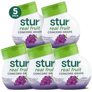 Stur Liquid Water Enhancer Concord Grape Naturally Sweetened High in Vitamin C & Sugar Free Zero Calories Keto Vegan 5 Bottles, Makes 120 Drinks Stur Liquid Water Enhancer Concord Grape Naturally Sweetened High in Vitam