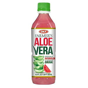 OKF �A���G�x�� �h�����N 16.9 �I���X�{�g�� (�X�C�J�A12 �p�b�N) OKF Farmers OKF Aloe Vera Drink in 16.9 Ounce Bottles (Watermelon, 12 Pack)