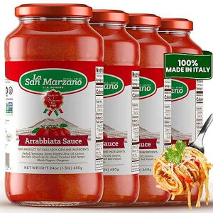 La San Marzano Arrabiata Sauce, 24 oz, Pasta Sauce Made in Italy, All Purpose Tomato Premium Quality, All Natural, Mediterranean Diet, Non GMO, Vegan, Gluten Free