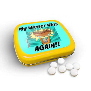 My Wiener Wins Again �~���g - �j���p�ʔ����~���g �X�g�b�L���O�l�ߕ� �v �{�[�C�t�����h �ʔ����j�ւ̃M�t�g �F�l �Z�� �y�p�[�~���g �V���K�[�t���[ Gears Out My Wiener Wins Again Mints - Funny Mints for Men