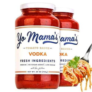 Yo Mama's Foods Keto Vodka Pasta Sauce - Pack of (2) - No Sugar Added, Low Carb, Low Sodium, Gluten Free, Paleo Friendly, and Made with Whole, Non-GMO Tomatoes Yo Mama�fs Foods Yo Mama's Foods Keto Vodka Past