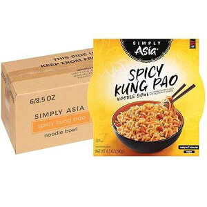 Simply Asia �X�p�C�V�[ �N���p�I �k�[�h�� �{�E���A8.5 �I���X (6 �p�b�N) Simply Asia Spicy Kung Pao Noodle Bowl, 8.5 oz (Pack of 6)