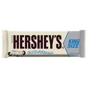 HERSHEY'S �N�b�L�[�A���h�N���[�� �L�����f�B�[�o�[ �L���O�T�C�Y (18����) HERSHEY'S Cookies 'n' Creme Candy Bar, King Size (Pack of 18)