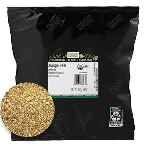 Frontier Organic Orange Peel Granules, 1-Pound Bulk, Citrusy Sweet Scent, Tangy Sharp Taste For Marinades Rubs & Sweet Treats Frontier Co-op Frontier Organic Orange Peel Granules, 1-Pound Bulk, Citrusy Sweet Scent, Ta