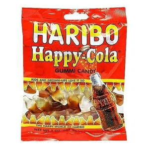 �n���{�[ �n�b�s�[�R�[�� �O�~�o�b�O�A5�I���X Haribo Happy-Cola Gummies Bag, 5 oz