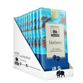 멸종 위기종 초콜릿 바 바다 거북 다크 바, 3온스 Endangered Species Chocolate Endangered Species Dark Chocolate Bar with Blueberries (72% cocoa)