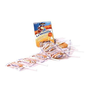���E�o�L�[�^ �~���N�L�����f�B�����|�b�v 10��(4��) Canel's La Vaquita Milk Candy Lollipop 10 Pcs (Pack of 4)