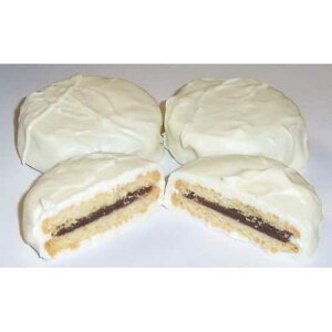 Scott's Cakes �z���C�g�`���R���[�g�ŕ���ꂽ�S�[���f���`���R���[�g�N���[���I���I�A1�|���h�̔����x�[�J���[�{�b�N�X���� Scott's Cakes White Chocolate Covered Golden Chocolate Creme Oreos in a 1 Pound White B