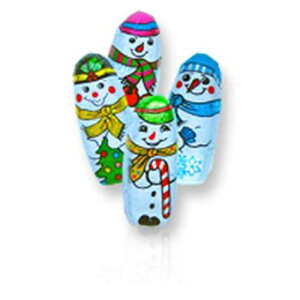 �J���t���ȃf�U�C���̃X�m�[�}�� �N���X�}�X �v���~�A�� �`���R���[�g - 1 �|���h�A�X�m�[�}�� 50 �� FavorOnline Snowman Christmas Premium Chocolate in Colorful Design - 1 LB, 50 Snowmen