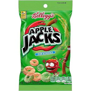 Kellogg's Apple Jacks For Schools�A���H�p�V���A���A1�I���X (96 ��) Kellogg's Apple Jacks For Schools, Breakfast Cereal, 1oz (96 Count)