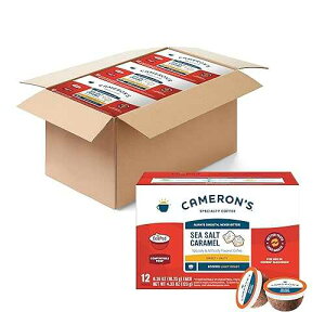 Cameron's Coffee �V���O���T�[�u�|�b�h�A�t���[�o�[�t���A�V�[�\���g�L���������A12 �� (6 �p�b�N) Cameron's Coffee Single Serve Pods, Flavored, Sea Salt Caramel, 12 Count (Pack of 6)