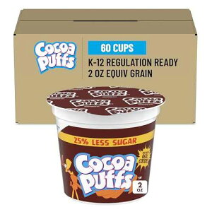 ??? ?? ??? ??? ?? ?? 25% ?? ?? ?? ? ??? K12 2 ?? ?? ?? (60? ?) Cocoa Puffs 25% Less Sugar Single Serve Cup Cereal, Equivalent Grain, 2 Oz (Pack of 60)