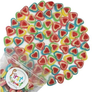 ???????? ???? ?? ?? ??? ?? ??? ?? (2 ???) FirstChoiceCandy Sugared Rainbow Love Gummy Triple Hearts (2LB)