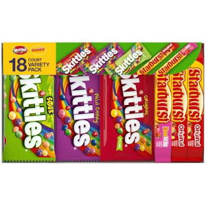 ???? & ????? ????? ? ? ??? ??? ?? ??, 37.05??, 18? ? SKITTLES & STARBURST Assorted Candy Variety Pack for Holidays, Gifts, Parties, Candy Assortment, 37.05 oz (18 Count) Bulk Box
