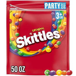 ???? ???? ??? ??, ?? ???, 50?? ? SKITTLES Original Chewy Candy Rainbow Colorful Bite Size Snacks for Celebrations, Parties, Holiday, Candy Dishes, Party Size, 50 oz Bag