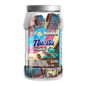 Nucita Trisabor Jar, Chocolate, Vanilla & Strawberry Flavors, 54 Ct Jar, 26.7 oz Nucita Trisabor Jar, Chocolate, Vanilla & Strawberry Flavors, 54 Ct Jar, 26.7 oz