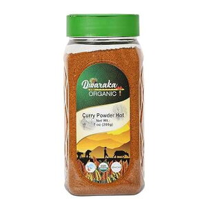 Dwaraka Organic - �J���[�p�E�_�[ �z�b�g�A7�I���X�A�w���V�[�A�I�[�K�j�b�N�A���`�q�g�݊����A�I�[���i�`������ Dwaraka Organic - Curry Powder Hot, 7oz, Healthy, Organic, Non GMO, All Natural