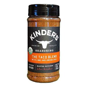 Kinder's �v���~�A���i���̃I�[�K�j�b�N ���u&�V�[�Y�j���O - �^�R �u�����h�A10�I���X Kinder's Premium Quality Organic Rub and Seasoning - The Taco Blend, 10oz