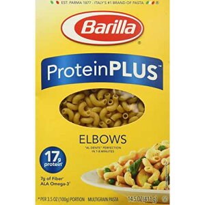 Barilla �v���e�C�� �v���X �p�X�^�A�G���{�[�A14.5 �I���X (8 �p�b�N) Barilla Protein Plus Pasta, Elbows, 14.5 Ounce(Pack of 8)