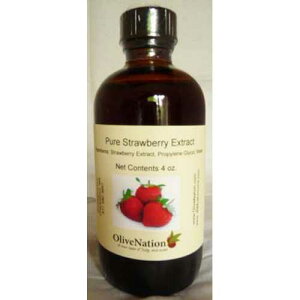 Olivenation Strawberry Extract - Rich Flavor for Beverages, Ice Cream, Fillings, Sauces, Frosting & Dressing - Non-GMO, Gluten Free, Kosher & Vegan - 16 ounces Olivenation Strawberry Extract - Rich Flavor for Bevera