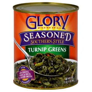 Glory Foods ���t���J�u�O���[���A27 �I���X (6 �p�b�N) Glory Foods Seasoned Turnip Greens, 27-ounces (Pack of6)