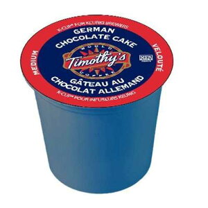 Timothy's World Coffee �L���[���O �u�����[�Y 24 K �J�b�v�p�W���[�}�� �`���R���[�g �P�[�L (4 �p�b�N) Timothy's World Coffee German Chocolate Cake for Keurig Brewers 24 K-Cups (4 Pack)