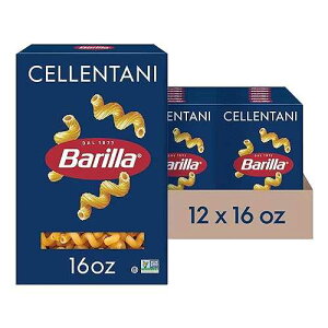 ??? ???? ???, 454g ?? (12? ?) - ?? ? ????? ?? ? GMO ??? - ?? ?? ??? Barilla Cellentani Pasta, 16 oz. Box (Pack of 12) - Non-GMO, Made with Durum Wheat Semolina - Kosher Certifi