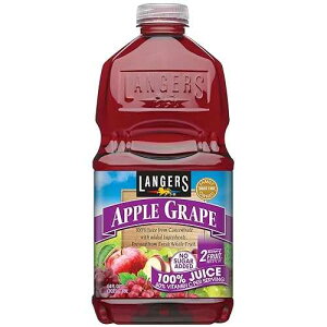 ??? 100% ??? C ?? ??, ?? ??, 1.89?? (8? ??) Langers 100% Juice with Vitamin C, Apple Grape, 64 Fl Oz (Pack of 8)