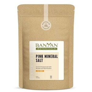 Banyan Botanicals Pink Mineral Salt ? Fine Ground Pink Himalayan Salt ? For Cooking, Baking, Beauty, and Bath ? 1 Pound ? Gluten Free, Vegan, Non-GMO Banyan Botanicals Pink Mineral Salt Fine Ground Pink Himalayan
