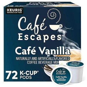 ?? ?????, ?? ??? ?? ??, ?? ?? ??? K-? ??, 72?? (24? ?? 3??) Cafe Escapes Cafe Escapes Cafe Vanilla Keurig Single-Serve K-Cup Pods, 72 Count