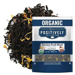 Organic Positively Tea Company�A�p�b�V�����t���[�c�g���A���[�Y���[�t�A16�I���X Organic Positively Tea Company, Passion Fruit Black Tea, Loose Leaf, 16 Ounce