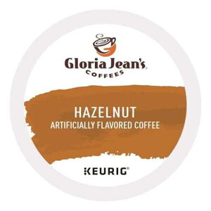 Gloria Jean's Coffees �w�[�[���i�b�c�A�V���O���T�[�u�L���[���O K �J�b�v�|�b�h�A�t���[�o�[�~�f�B�A�����[�X�g�R�[�q�[�A24 �� Gloria Jean's Coffees Hazelnut, Single-Serve Keurig K-Cup Pods, Flavored Medium Roast 