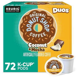 ???? ?? ? ??? ??, ?? ?? ??? K-? ??, ?? ??? ??? ??, 72?? The Original Donut Shop Duos Coconut + Mocha Keurig Single-Serve K-Cup Pods, Medium Roast Coffee, 72 Count