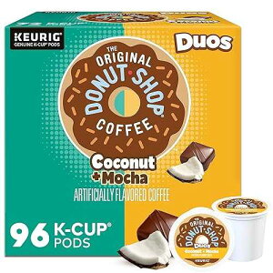 The Original Donut Shop Duos Coconut + Mocha Keurig Single-Serve K-Cup Pods, Medium Roast Coffee, 96 Count