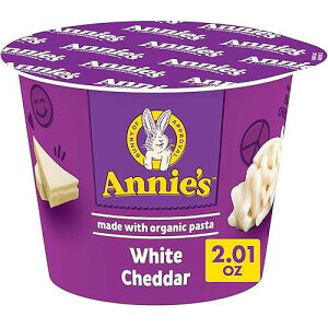 Annie's Homegrown Annie's Organic White Cheddar Macaroni and Cheese, Microwavable Cup, 2.01 oz