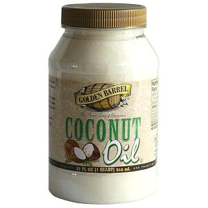 �S�[���f�� �o���� �R�R�i�b�c �I�C�� (32 �t�ʃI���X) Golden Barrel Coconut Oil (32 fl. oz.)